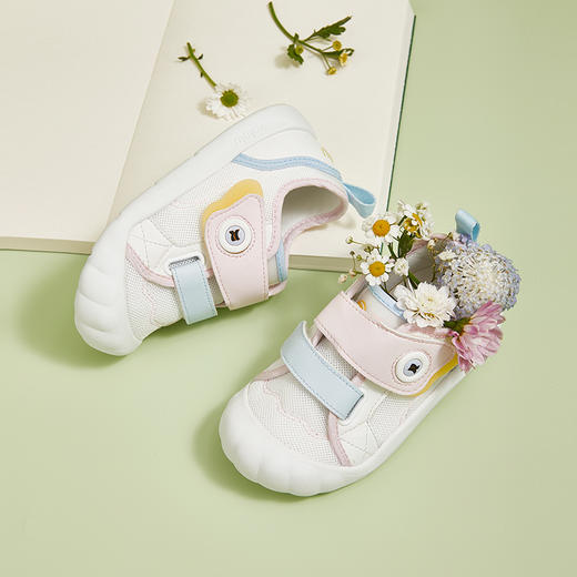 卡特兔喵喵鞋学步鞋女宝宝鞋子2023春秋款小白鞋幼儿园室内鞋 商品图4