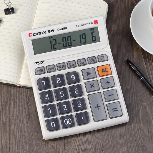 齐心计算器C-898 大台舒视语音王 商品图2