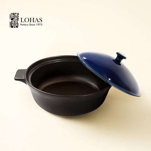 陆宝陶瓷锅砂锅焖饭煲汤锅家用乐彩平底方耳煎炒锅 4L 商品图1