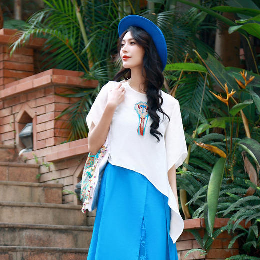 游园惊梦系列-如云不规则上衣 | 夏日清凉短袖 | 现货加急发 商品图0