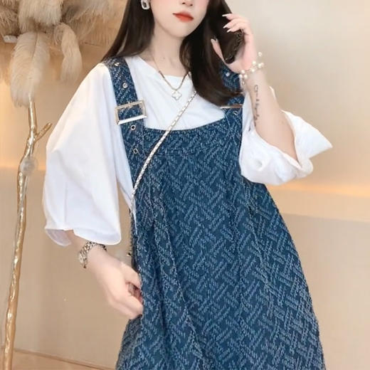 裁缝学苑AQ59 印花牛仔背带裤纸样衬衫套装女装服装裤子打板裁剪 商品图2