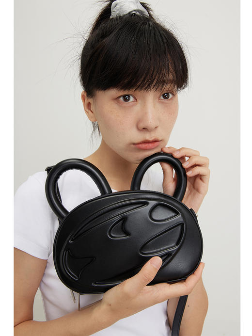 Cryingcenter苹果绿小猫耳朵包3Clogo浮雕版斜挎手提可爱女包哭喊 商品图2