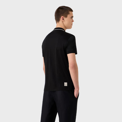 EMPORIO ARMANI 阿玛尼 男士刺绣徽标短袖polo衫 黑色 3R1F66 1JUVZ 0999 商品图2