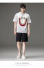 PINLI品立2023夏季新款男士落肩烫钻笑脸圆领短袖T恤BG231111084 商品缩略图7