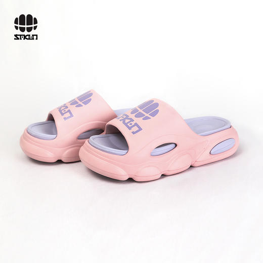 【SAKUN】 韩国潮流设计款 厚底拖鞋 粉色/黑色/沙色 商品图0