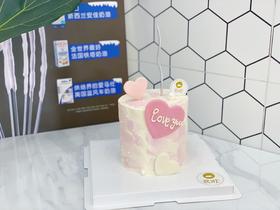 渐变粉渐变玫红love小蛋糕