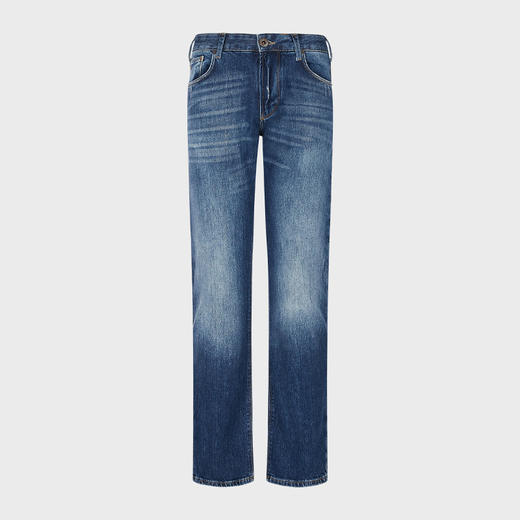 EMPORIO ARMANI 阿玛尼 男士J06 复古弹力牛仔布修身牛仔裤 蓝色 3R1J06 1D15Z 0942 商品图0