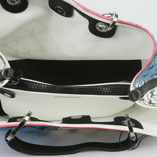 【特价商品不退不换】E ARMANI 手提包女  Y3D165Y401E-80065 MULTICOLOR.100%COTTON 商品图2