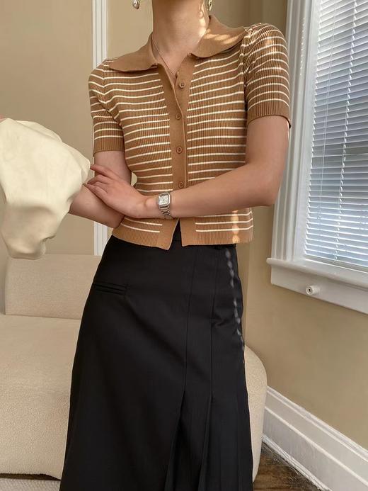 赫本风条纹Polo衫 商品图4