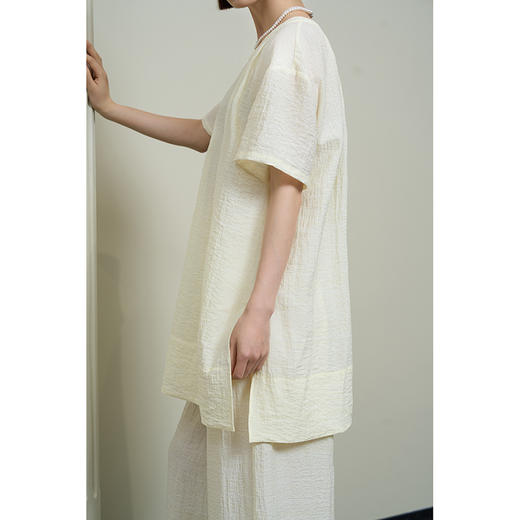 【388任选2件|不退换】UMILAB简约老钱 高JI随性夏日限定樱花粉上衣/休闲裤套装女E120N 商品图3