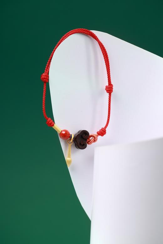 XYZT0511°紫檀祥云红绳手链 商品图1