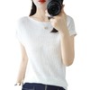 冰丝针织衫女宽松短袖显瘦t恤2023夏季新款内搭上衣一字领薄外穿_HLY 商品缩略图4