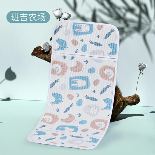 【冰凉一夏！婴儿推车凉席】冰丝材质，凉而不冰，柔软亲肤，吸湿透气，细腻光滑无毛刺，儿童推车凉席卡通夏季伞车竹席垫婴儿车凉席六一儿童节礼物优选-QQ 商品图6