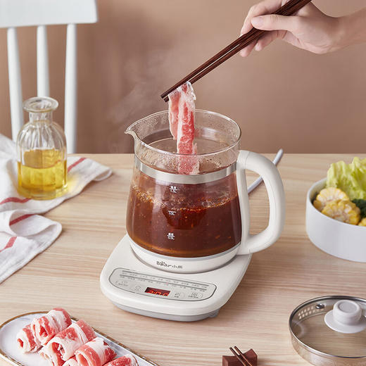 积分免费兑：小熊（Bear）养生壶煮茶器多功能电热水壶迷你玻璃花茶壶保温热奶壶 YSH-C15W 商品图5