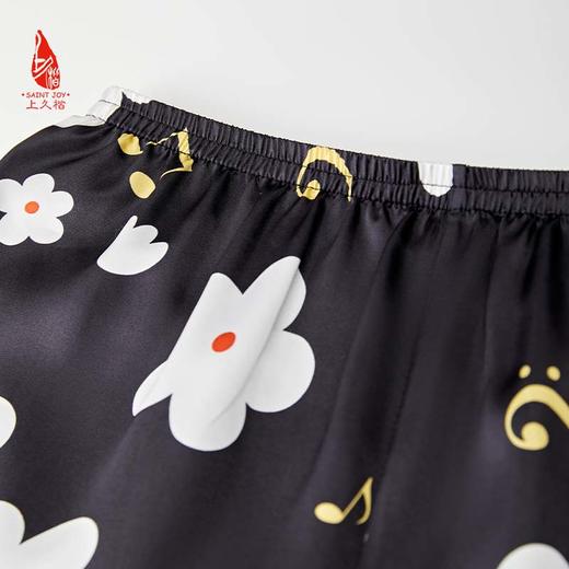 SAINTJOY/上久楷女式黑色印花短袖睡衣套装  JWS21009 商品图13