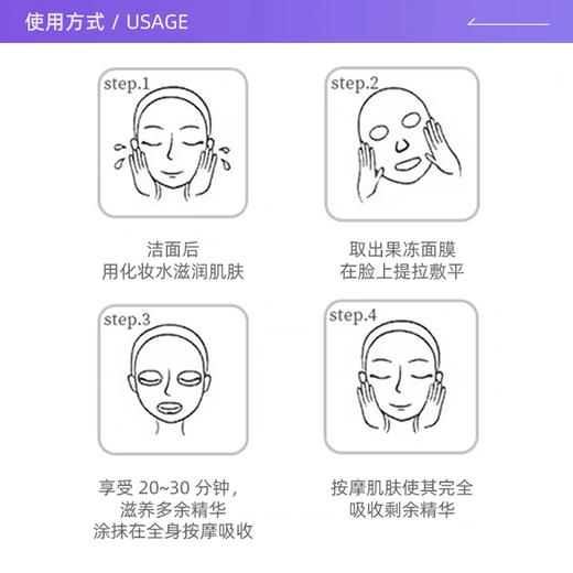 日本UZUPRO蚕丝面膜5片装 商品图3