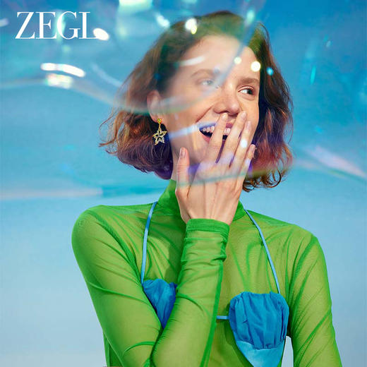 ZEGL设计师水果系列杨桃耳环女2023新款爆款独特耳钉925银针耳饰 商品图2