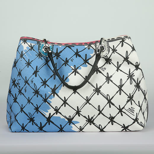 【特价商品不退不换】E ARMANI 手提包女  Y3D165Y401E-80065 MULTICOLOR.100%COTTON 商品图0