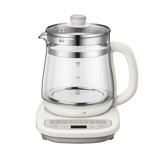 积分免费兑：小熊（Bear）养生壶煮茶器多功能电热水壶迷你玻璃花茶壶保温热奶壶 YSH-C15W 商品图0