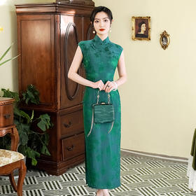 WX真丝旗袍桑蚕丝中国风改良春夏季夏款