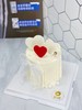 白色浪漫爱心+红色挚爱小蛋糕（图片是4.5寸） 商品缩略图1