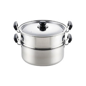 日本吉川YOSHIKAWA原装进口不锈钢双层两用蒸锅耐用煤气灶皆可用30cm