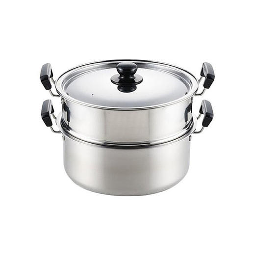 日本吉川YOSHIKAWA原装进口不锈钢双层两用蒸锅耐用煤气灶皆可用30cm 商品图0