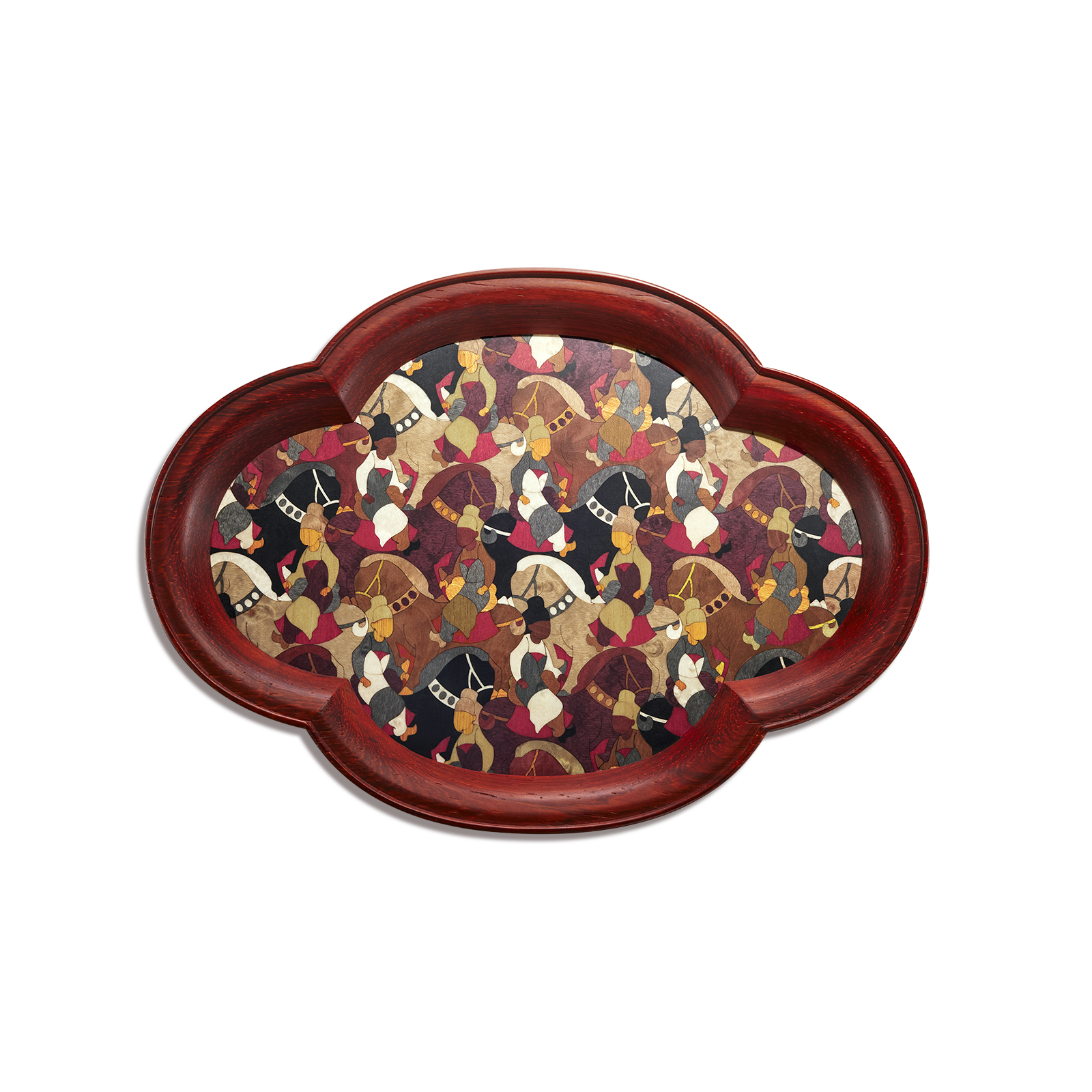 “千乘”主题镶嵌海棠盘