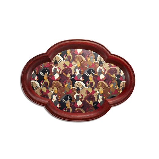 “千乘”主题镶嵌海棠盘 商品图0