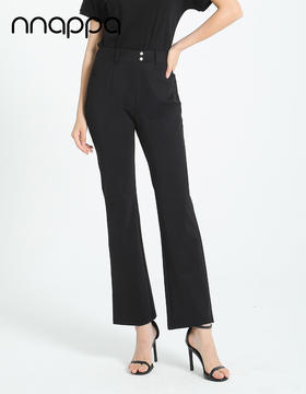 冰凉哥弟纹微喇叭裤29249