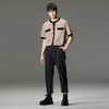 PINLI品立夏季新款撞色小香风圆领衬衫男士短袖休闲针织衬衣B232113061 商品缩略图2