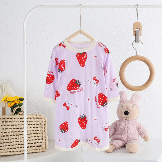 【捡漏价49元/2件】儿童纯棉睡袋，萌趣可爱，轻薄凉爽，按扣裆部，可自由开合，多色可选，宝宝无骨睡衣家居服，春夏薄款连体睡袍，分腿防踢被睡裙sh 商品图7