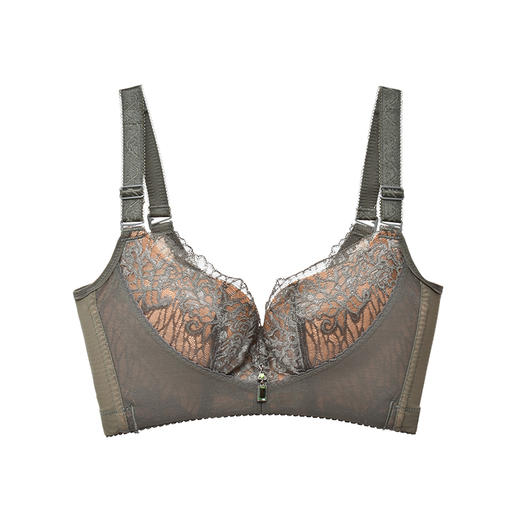 【秒杀品不退不换】皇家丽美刺绣全罩杯内衣收副乳无钢圈宽肩带四排扣记忆棉WWJ89-3 商品图2