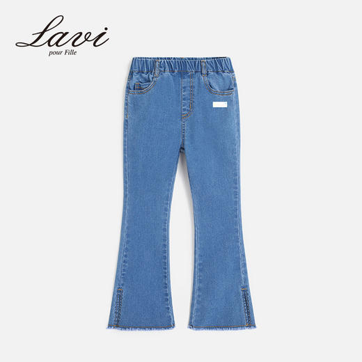 【110-165cm】女童春秋款时尚喇叭牛仔裤裤子马骑顿旗下LAVI 商品图0