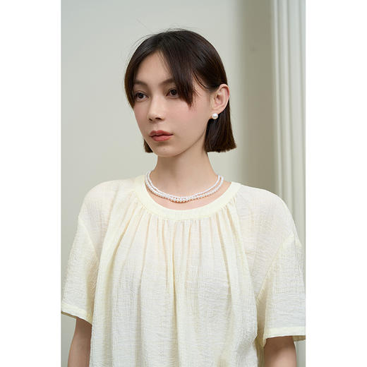 【388任选2件|不退换】UMILAB简约老钱 高JI随性夏日限定樱花粉上衣/休闲裤套装女E120N 商品图2