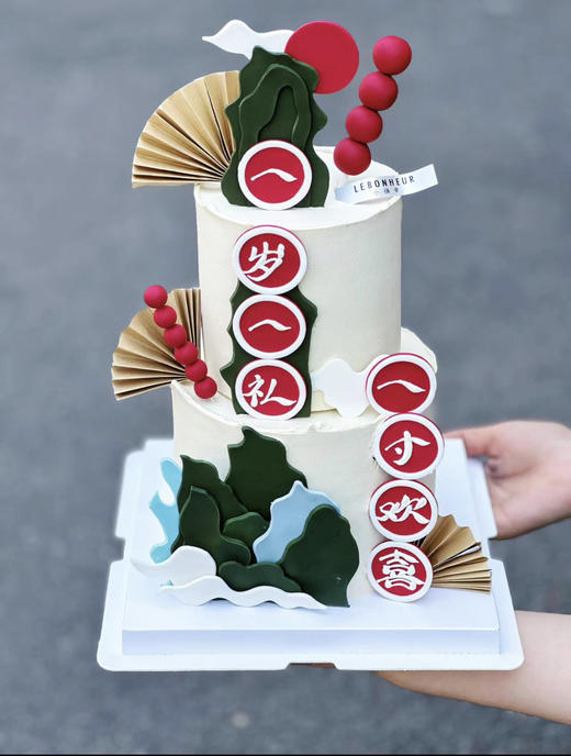 中式周岁礼  一岁一礼 · 奶油霜蛋糕 商品图0