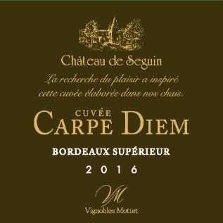 塞甘古堡卡普特酿干红 2016 Cuvée CARPE DIEM Chateau de Seguin Bordeaux Supérieur 商品图1