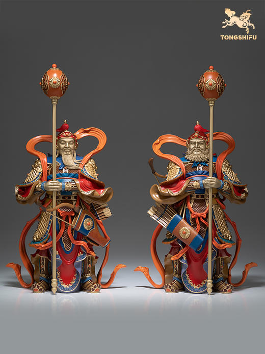 铜师傅 铜摆件《福运门神》客厅桌面玄关家居饰品乔迁落地装饰品 商品图3