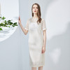 NF8Q1斯尔丽瑟俪商场同款2023夏季新款手工钉珠款拼接收腰时尚连衣裙 商品缩略图0