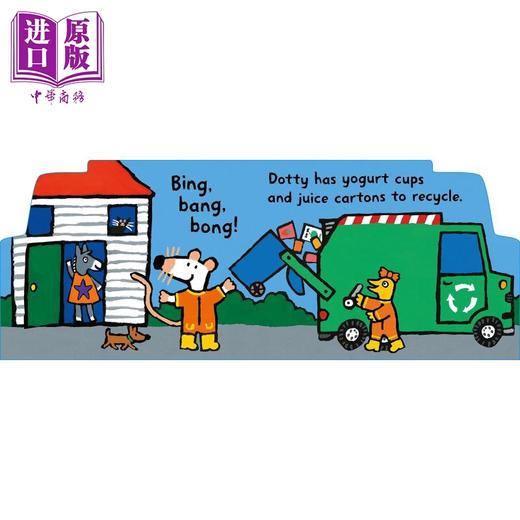 【中商原版】Maisys Recycling Truck 小鼠波波的环保卡车 Lucy Cousins 纸板书 儿童绘本 故事图画书 英文原版 进口图书 商品图2
