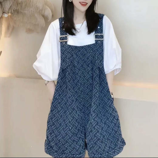 裁缝学苑AQ59 印花牛仔背带裤纸样衬衫套装女装服装裤子打板裁剪 商品图9