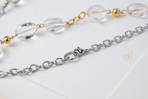 三生石本色茶白水晶手链+本色白水晶项链 商品图1