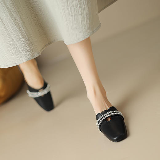 优雅法式，包头里外全皮低跟拖鞋HBP-5366 商品图8