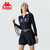Kappa卡帕复古运动长袖2023新款女短款露脐polo开衫修身外套卫衣 商品缩略图2