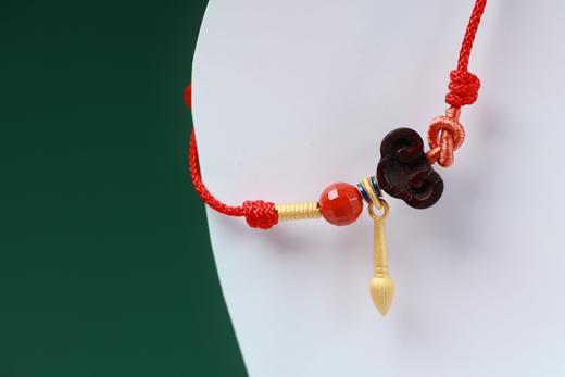 XYZT0511°紫檀祥云红绳手链 商品图3