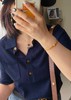 14K包金刷釉工艺浮雕小香实心桃心项链 蛇骨链自留不掉色 商品缩略图10