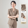 【西装+西裤】罗蒙夏季短袖西服套装女士修身显瘦商务通勤气质西服两件套 商品缩略图5
