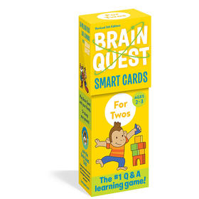 大脑任务智力问答开发卡片书 2-3岁 英文原版 Brain Quest for Twos Smart Cards