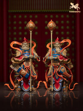 铜师傅 铜摆件《福运门神》客厅桌面玄关家居饰品乔迁落地装饰品