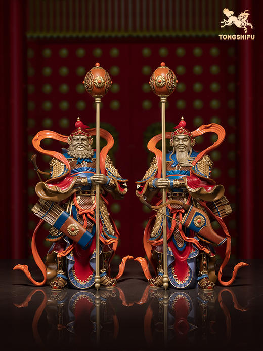 铜师傅 铜摆件《福运门神》客厅桌面玄关家居饰品乔迁落地装饰品 商品图0